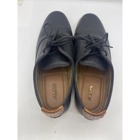 Aldo Men’s Helmet Sneakers Black Soft Leather Lace Up Size 7 US Lace Up Shoes - Picture 7 of 10